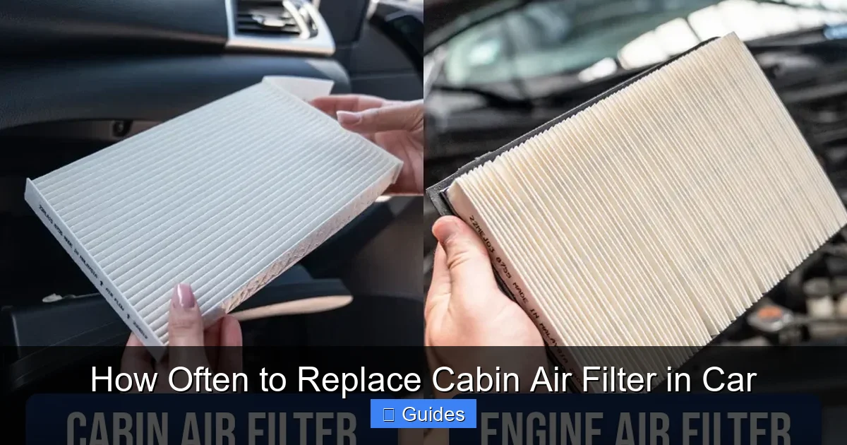 How Often to Replace Cabin Air Filter in Car