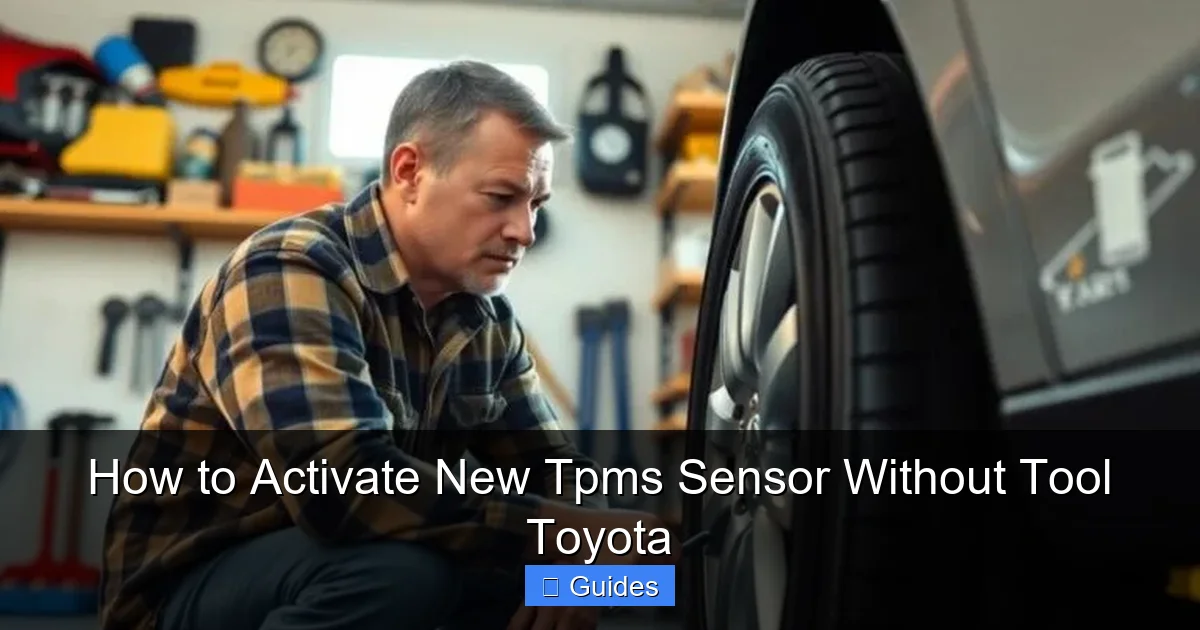 How to Activate New Tpms Sensor Without Tool Toyota