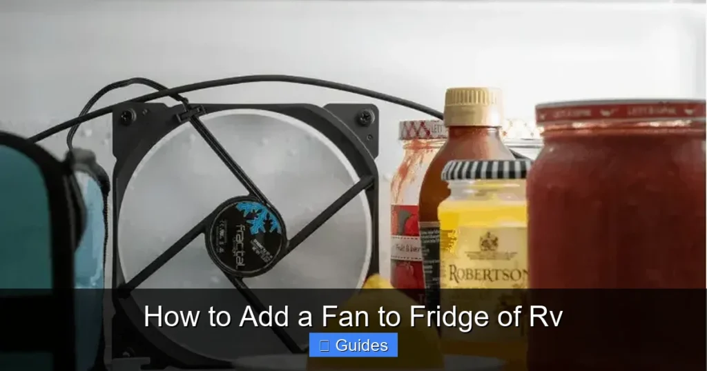 How to Add a Fan to Fridge of Rv