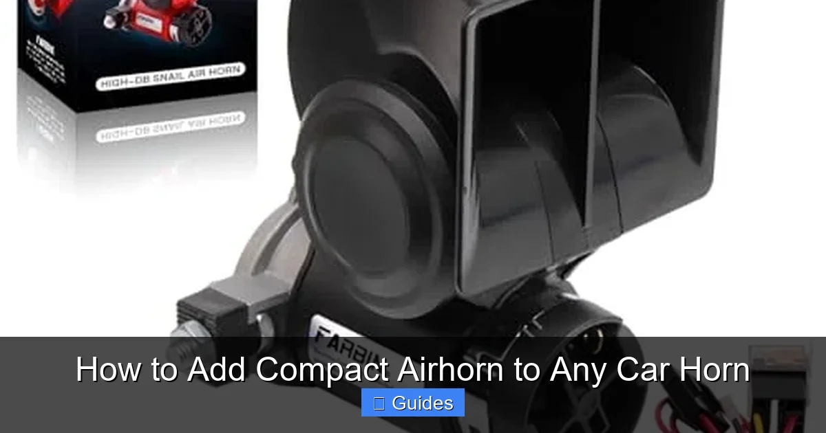 How to Add Compact Airhorn to Any Car Horn