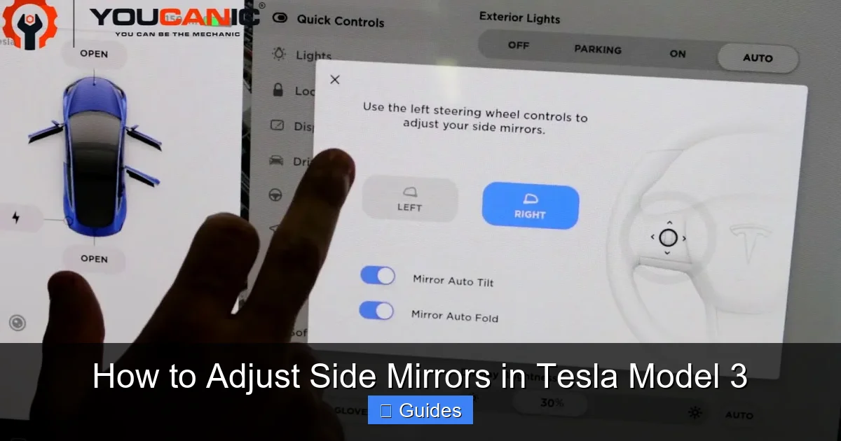 How to Adjust Side Mirrors in Tesla Model 3