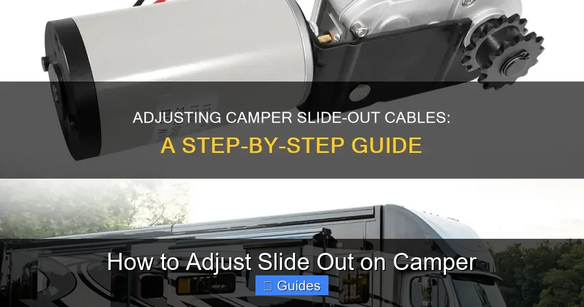 How to Adjust Slide Out on Camper