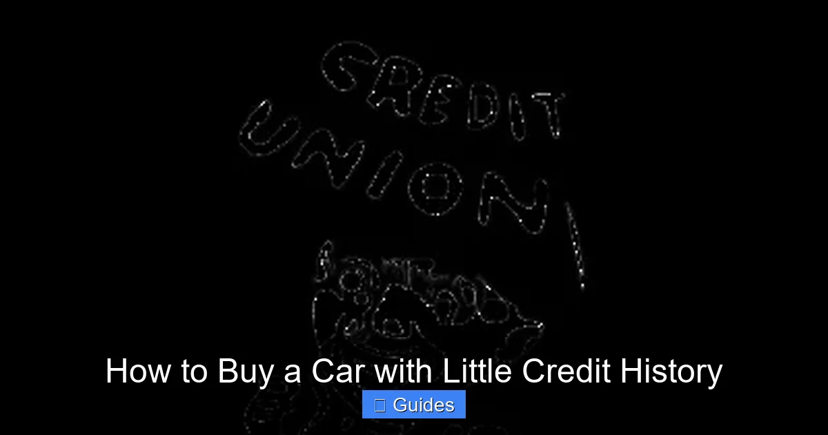 How to Buy a Car with Little Credit History
