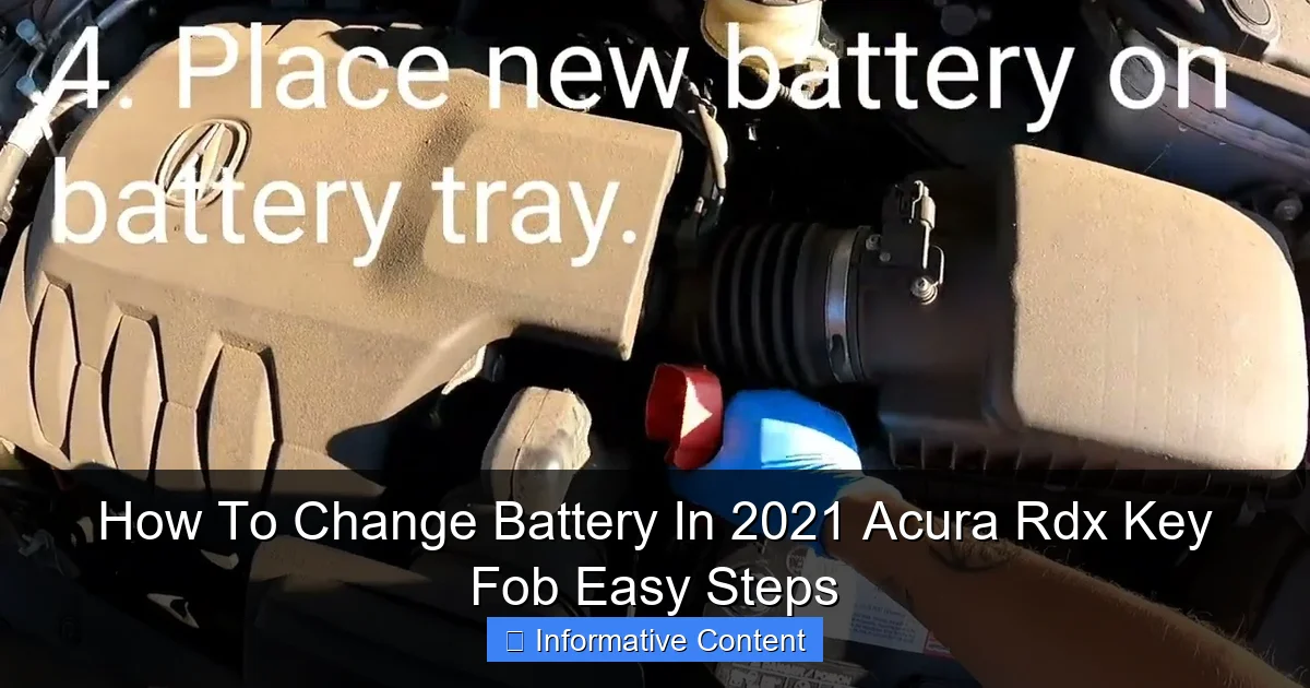 How To Change Battery In 2021 Acura Rdx Key Fob Easy Steps