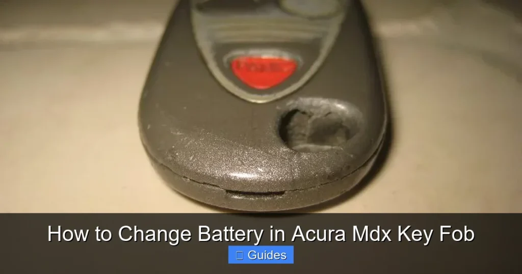 How to Change Battery in Acura Mdx Key Fob