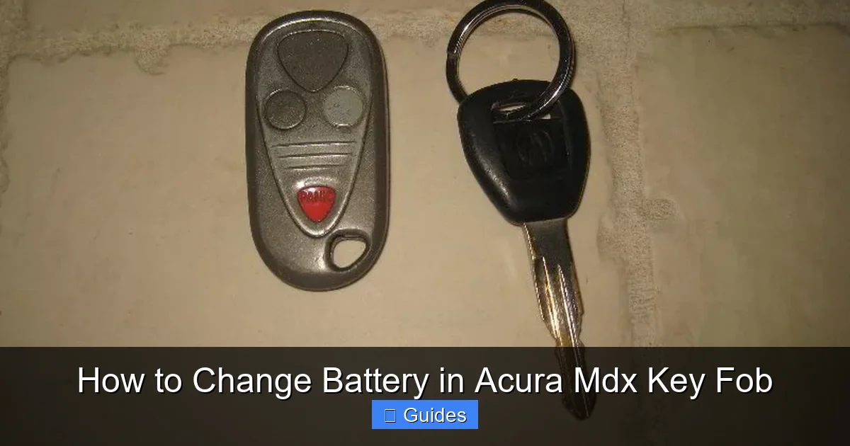 How to Change Battery in Acura Mdx Key Fob