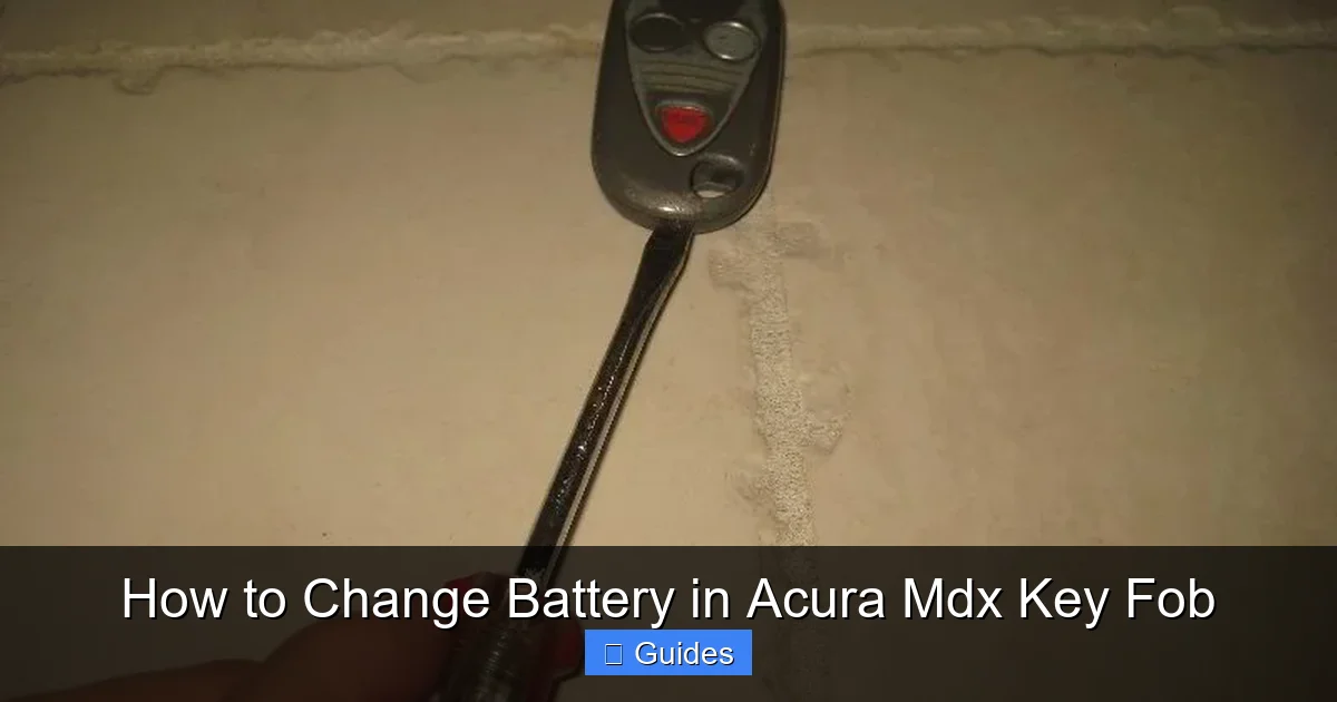 How to Change Battery in Acura Mdx Key Fob