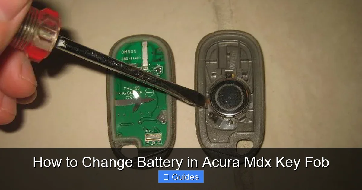 How to Change Battery in Acura Mdx Key Fob