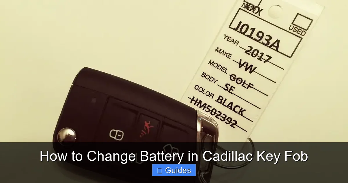 How to Change Battery in Cadillac Key Fob