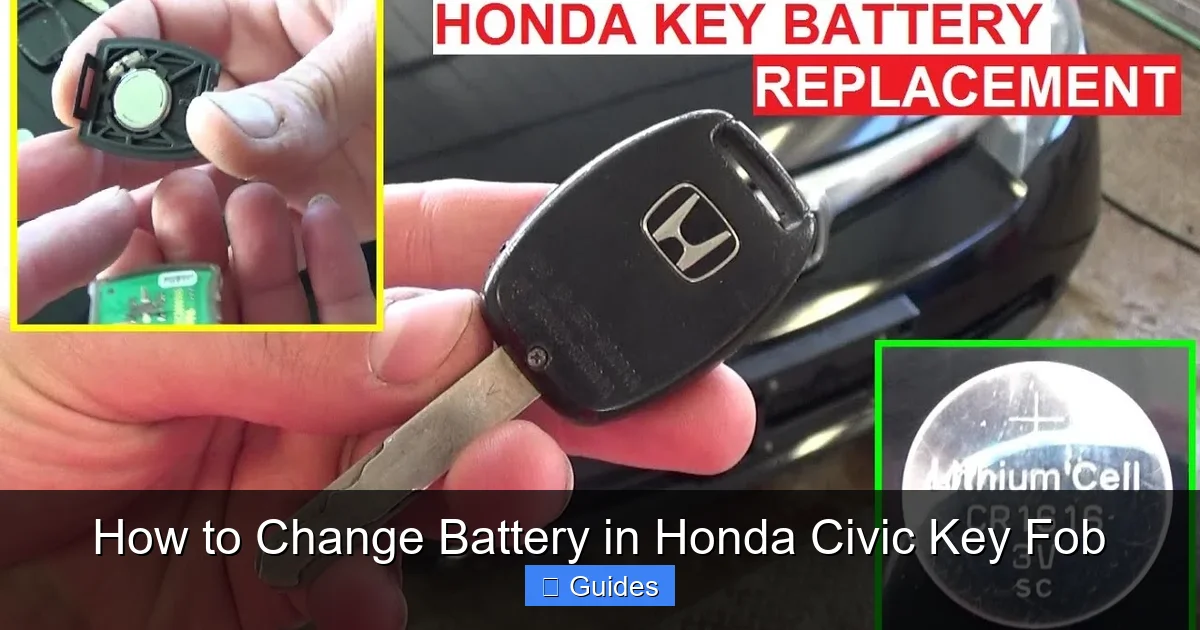 How to Change Battery in Honda Civic Key Fob