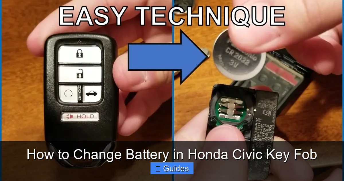 How to Change Battery in Honda Civic Key Fob