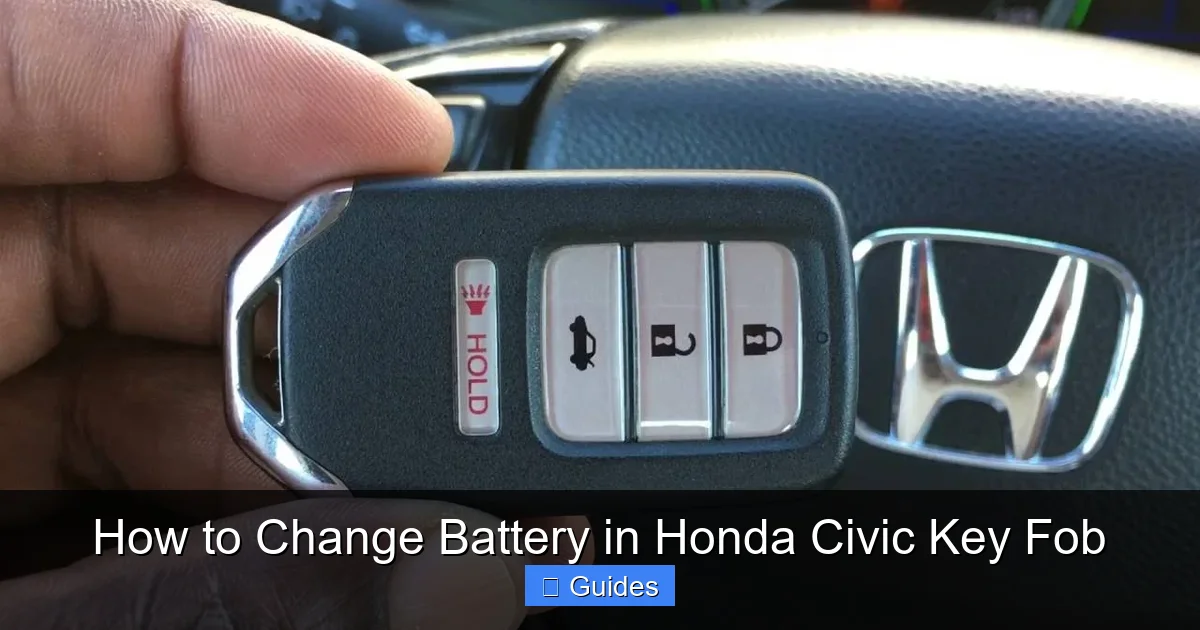 How to Change Battery in Honda Civic Key Fob