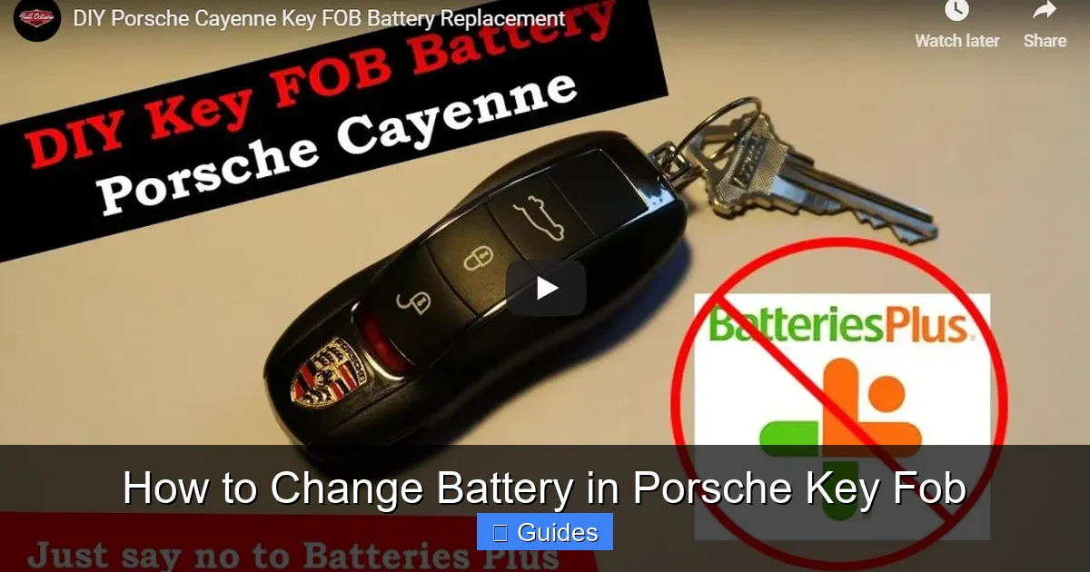 How to Change Battery in Porsche Key Fob