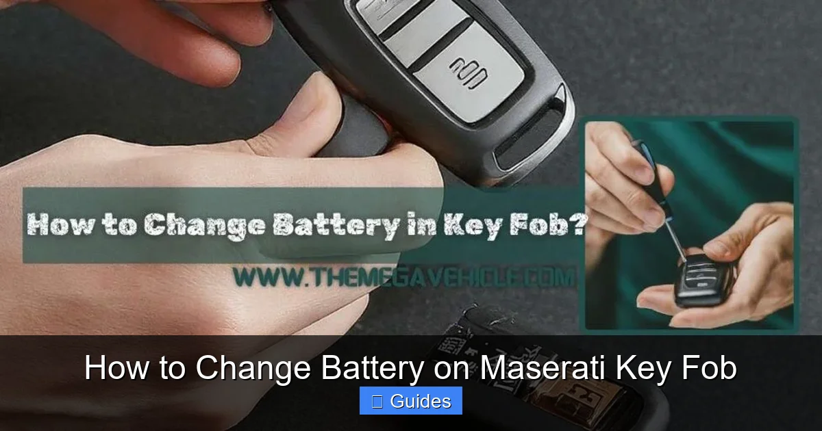 How to Change Battery on Maserati Key Fob