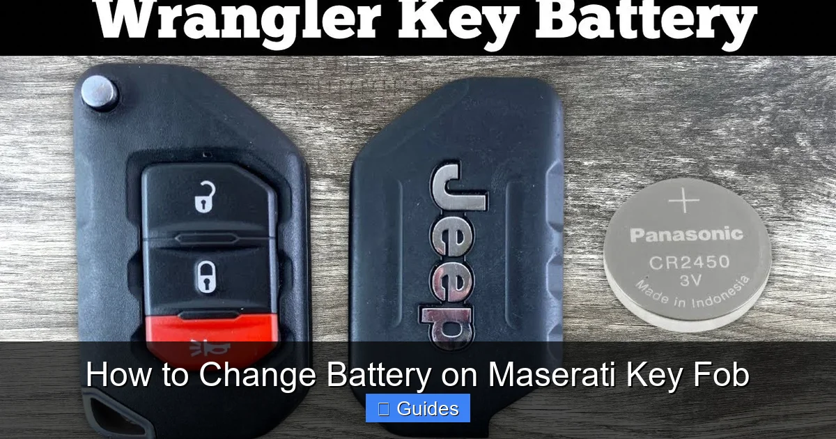 How to Change Battery on Maserati Key Fob