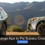 How to Change Kpa to Psi Subaru Crosstrek 2018