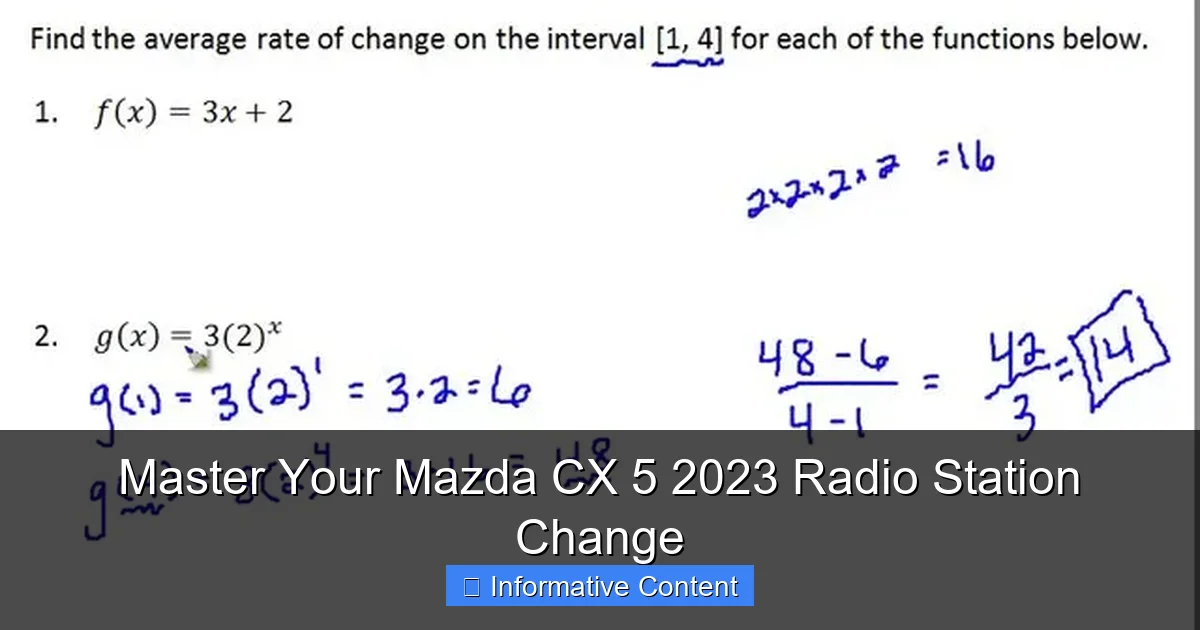 Master Your Mazda CX 5 2023 Radio Station Change