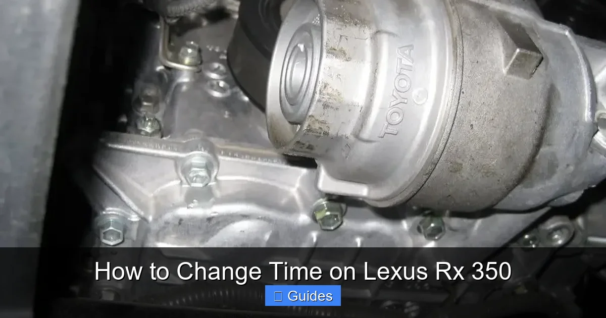 How to Change Time on Lexus Rx 350