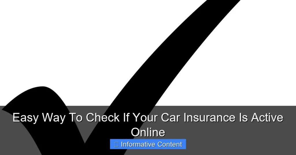 Easy Way To Check If Your Car Insurance Is Active Online