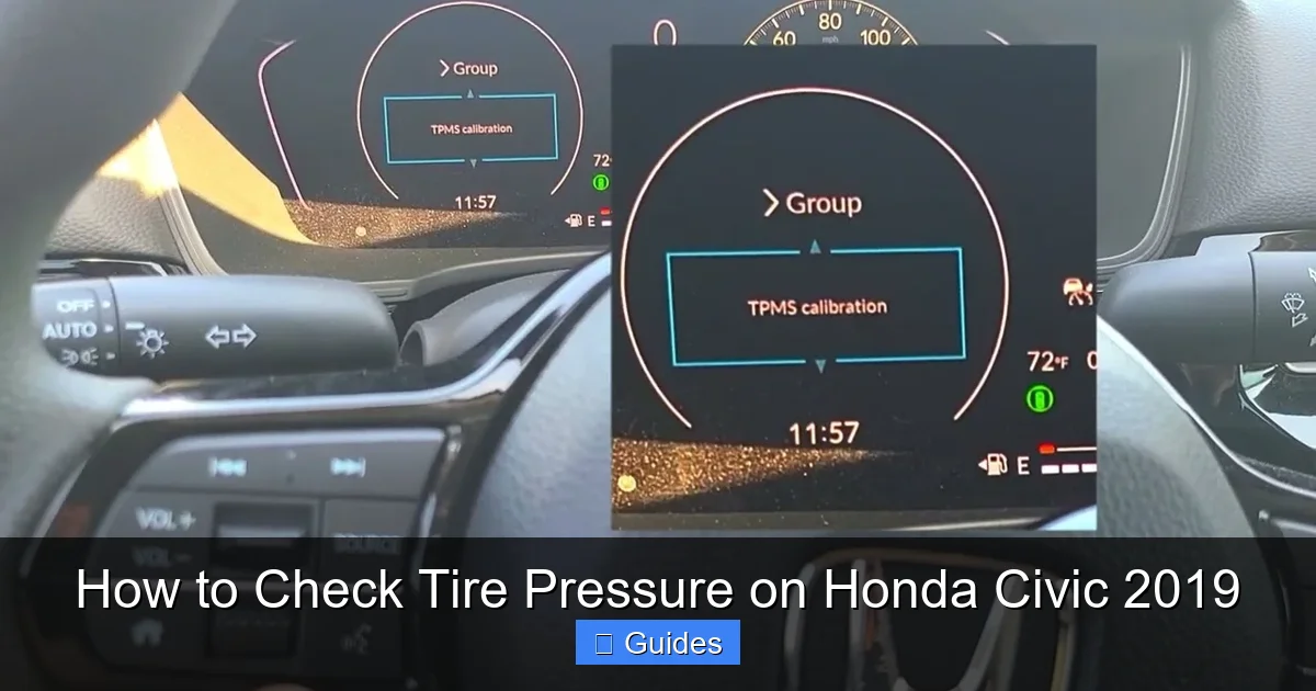 How to Check Tire Pressure on Honda Civic 2019