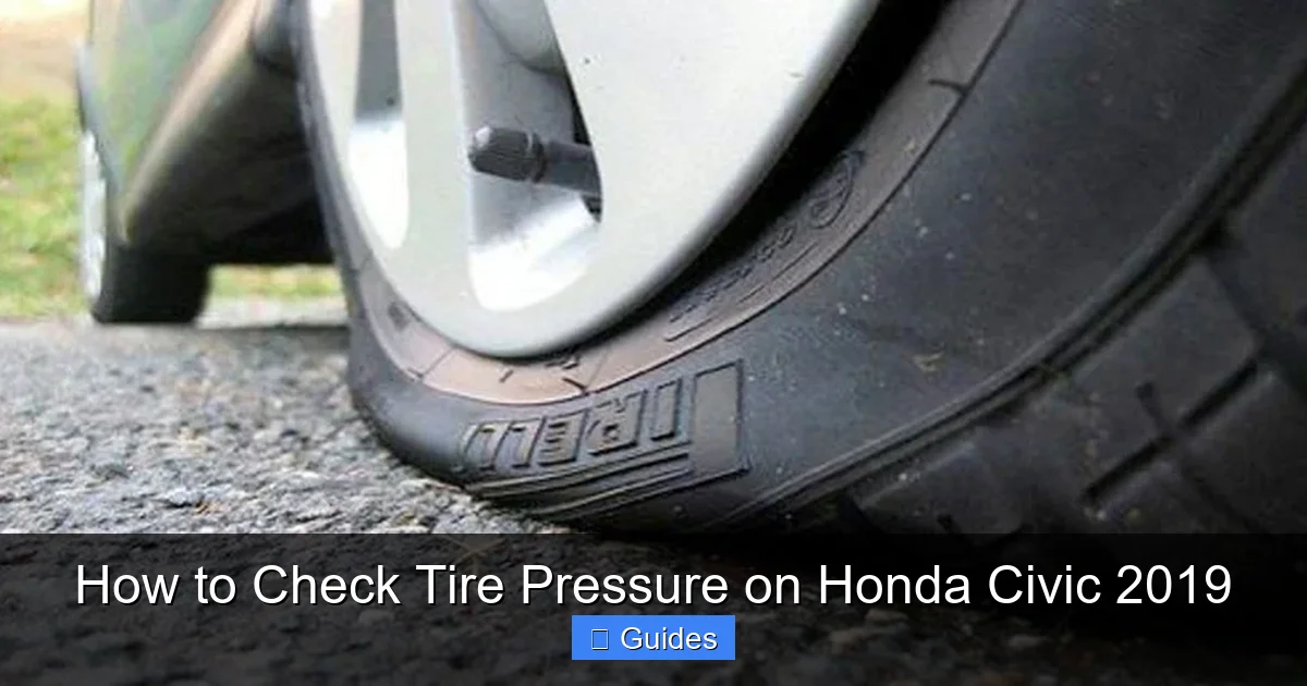 How to Check Tire Pressure on Honda Civic 2019