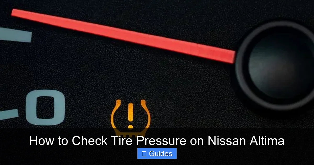 How to Check Tire Pressure on Nissan Altima