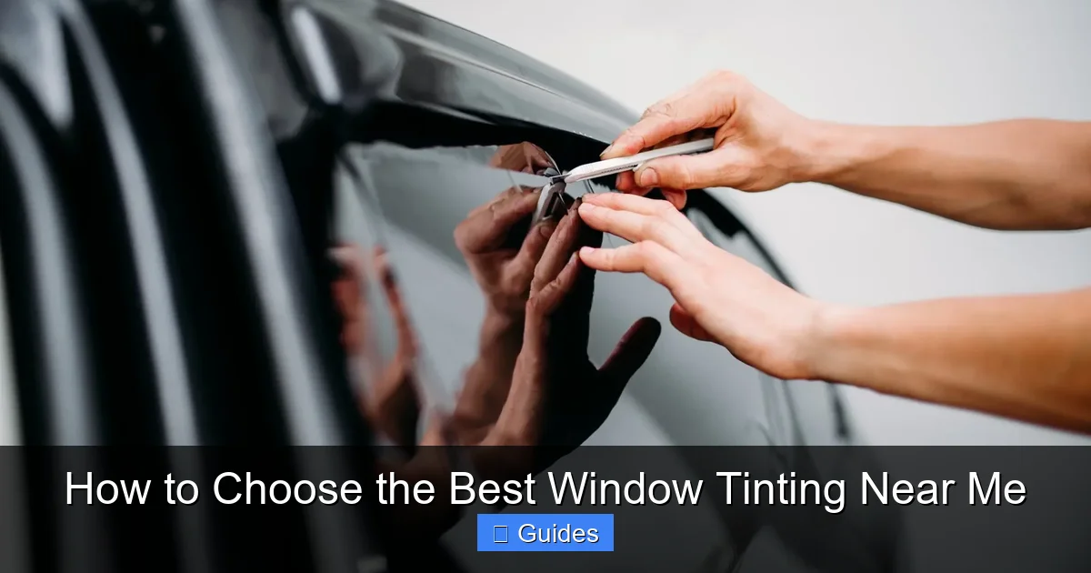 How to Choose the Best Window Tinting Near Me