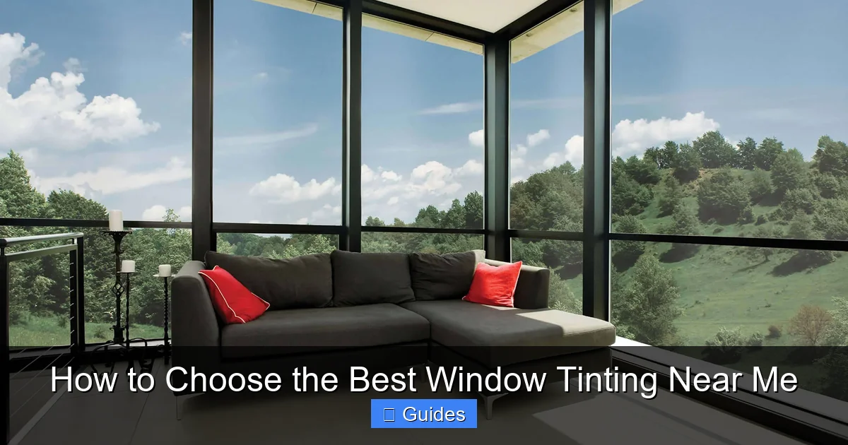 How to Choose the Best Window Tinting Near Me