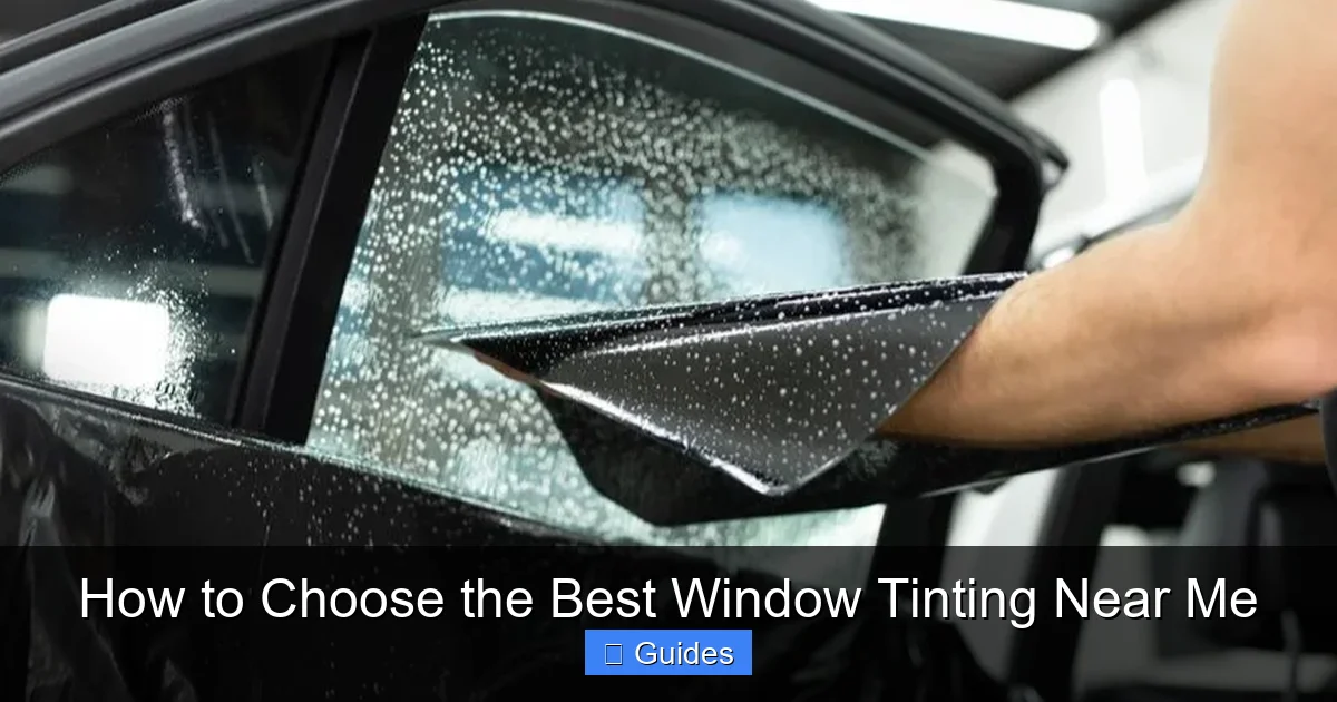 How to Choose the Best Window Tinting Near Me