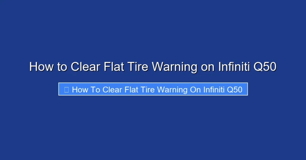 How to Clear Flat Tire Warning on Infiniti Q50