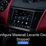 How to Configure Maserati Levante Decent When Stopped