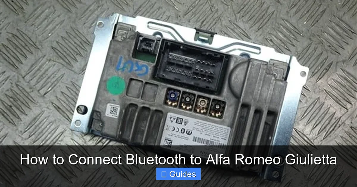 How to Connect Bluetooth to Alfa Romeo Giulietta