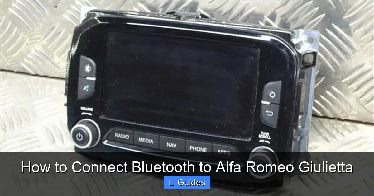 How to Connect Bluetooth to Alfa Romeo Giulietta
