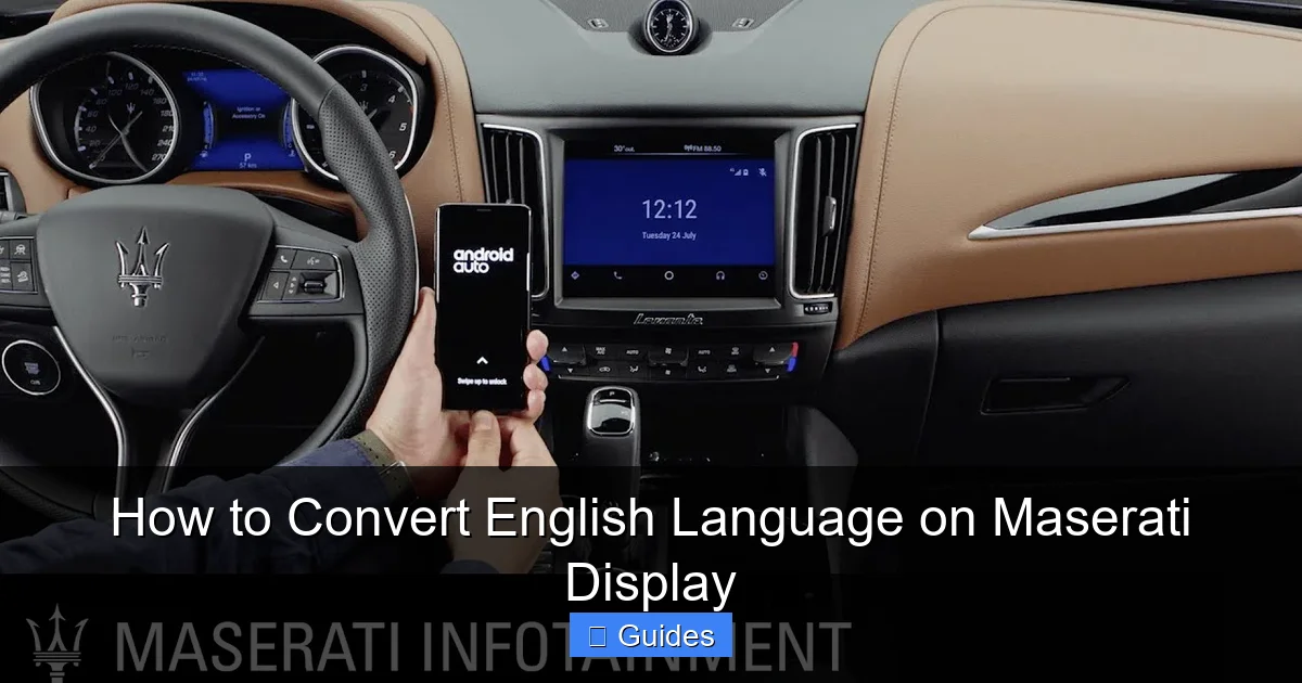How to Convert English Language on Maserati Display