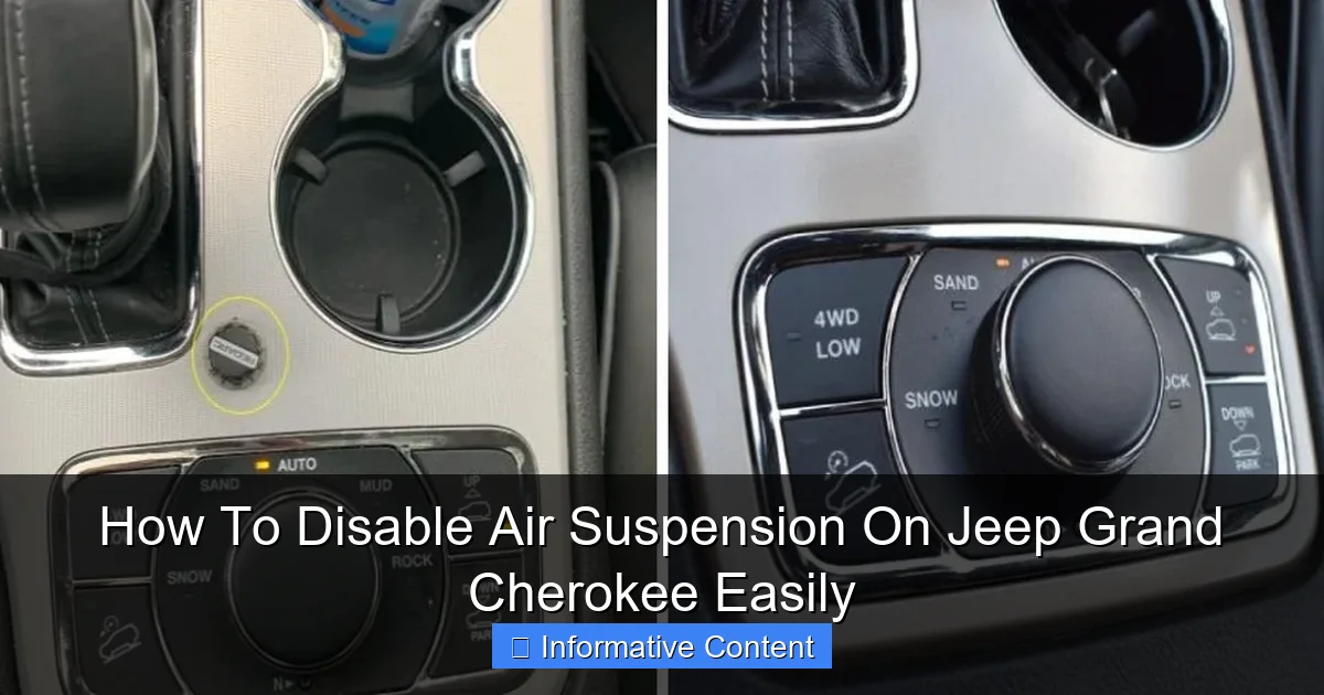 How To Disable Air Suspension On Jeep Grand Cherokee Easily