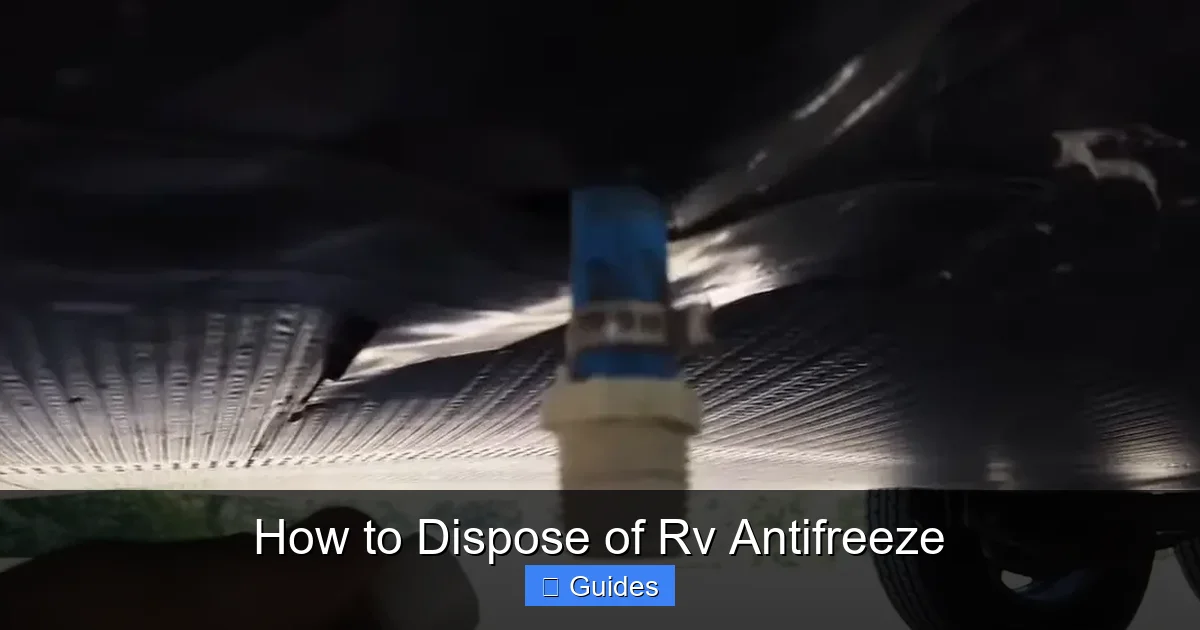 How to Dispose of Rv Antifreeze