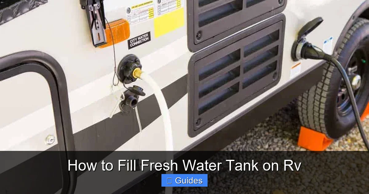 How to Fill Fresh Water Tank on Rv