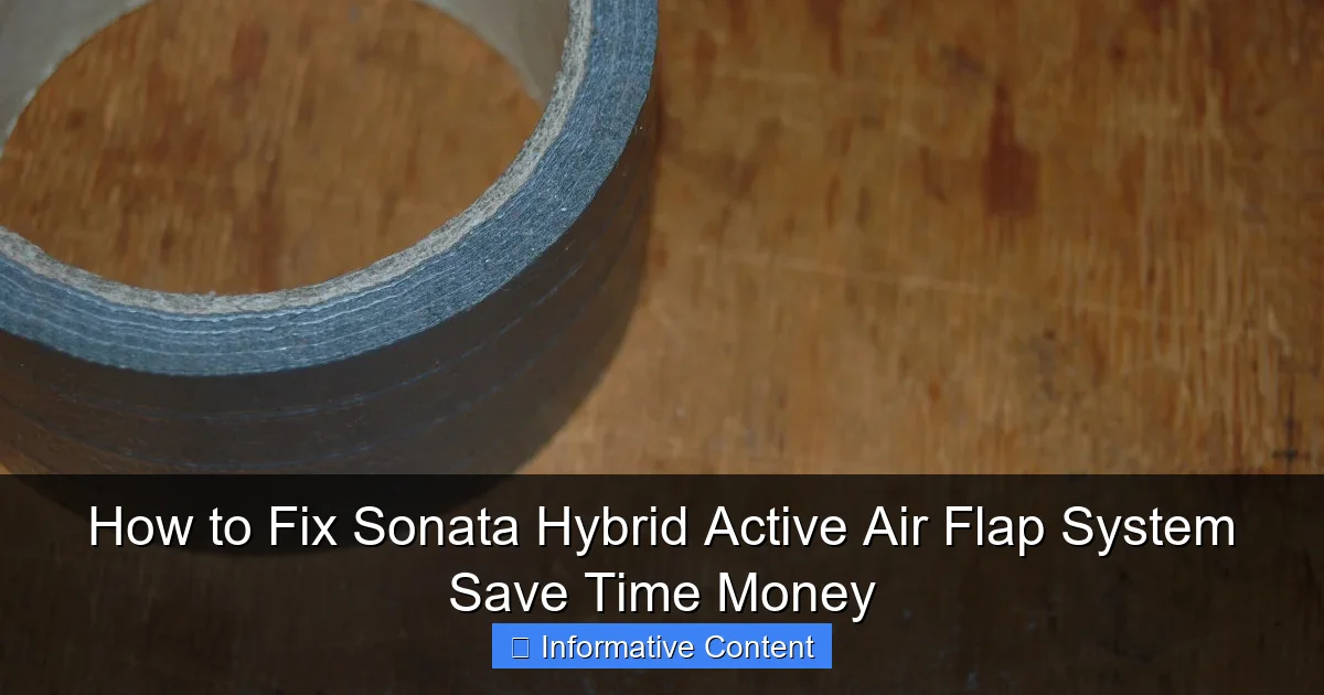 How to Fix Sonata Hybrid Active Air Flap System Save Time Money