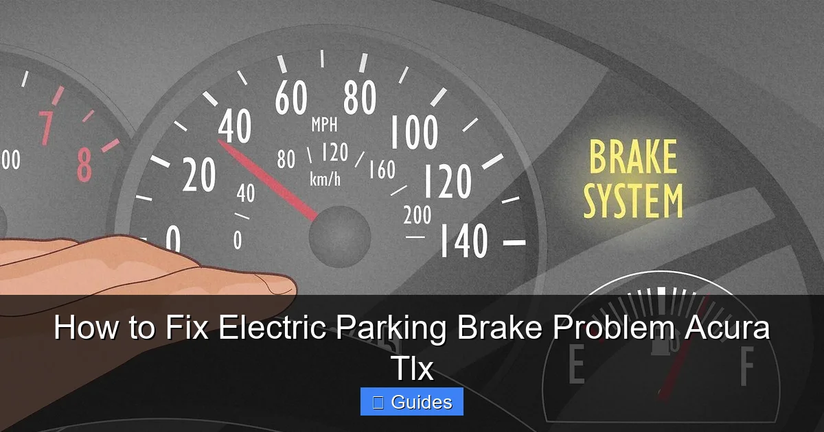 How to Fix Electric Parking Brake Problem Acura Tlx