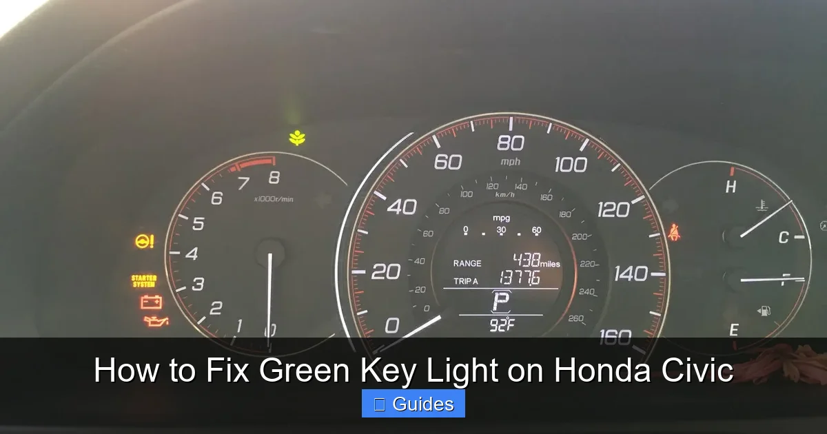 How to Fix Green Key Light on Honda Civic