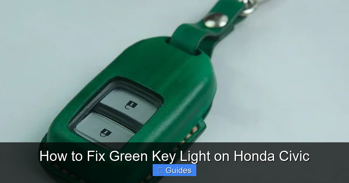 How to Fix Green Key Light on Honda Civic