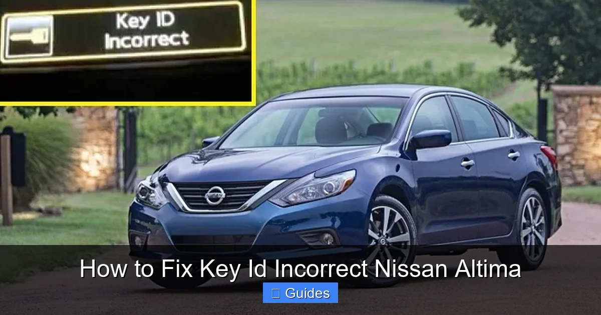 How to Fix Key Id Incorrect Nissan Altima