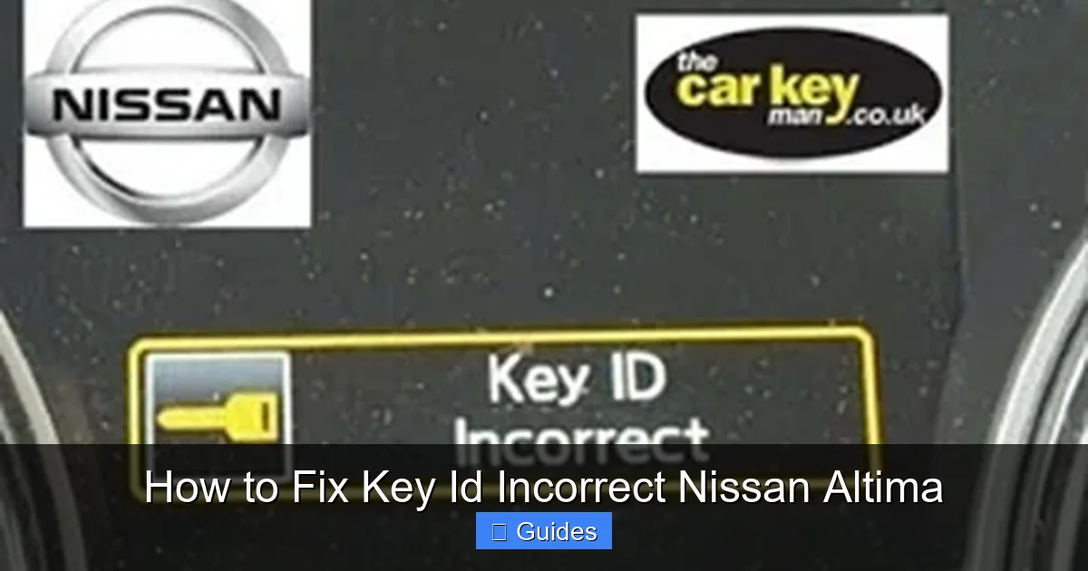 How to Fix Key Id Incorrect Nissan Altima