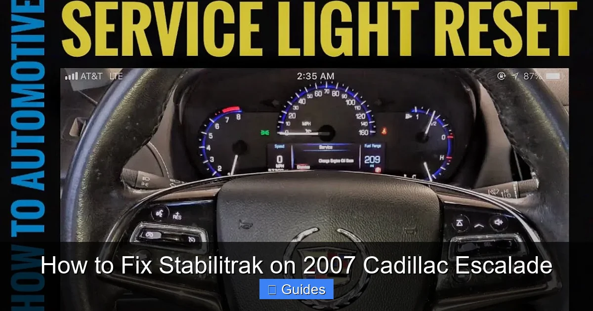 How to Fix Stabilitrak on 2007 Cadillac Escalade