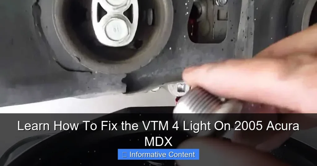 Learn How To Fix the VTM 4 Light On 2005 Acura MDX