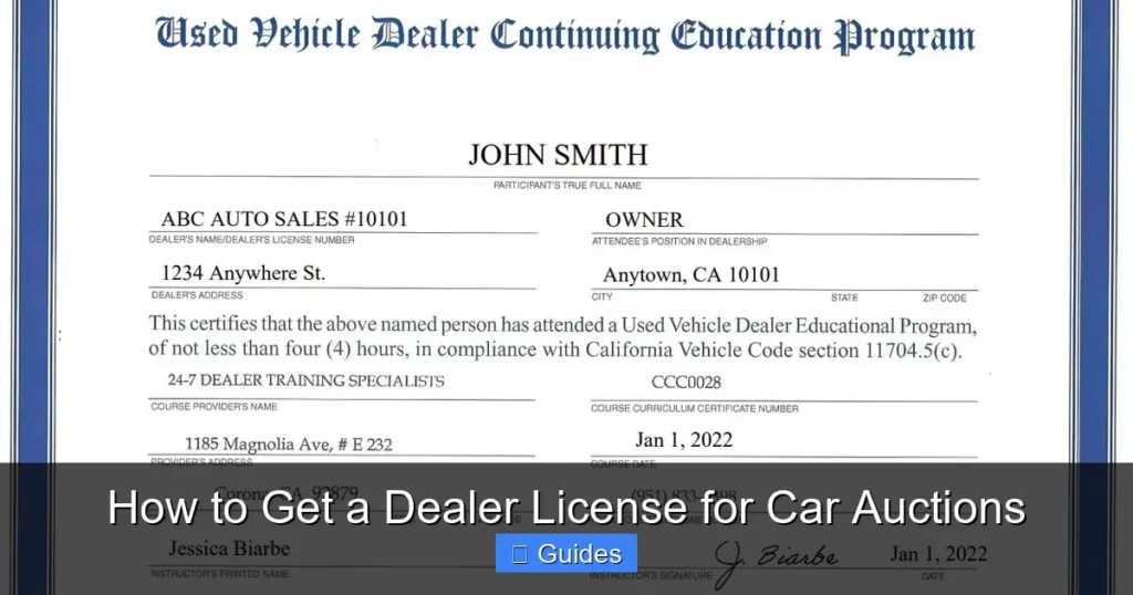 How to Get a Dealer License for Car Auctions