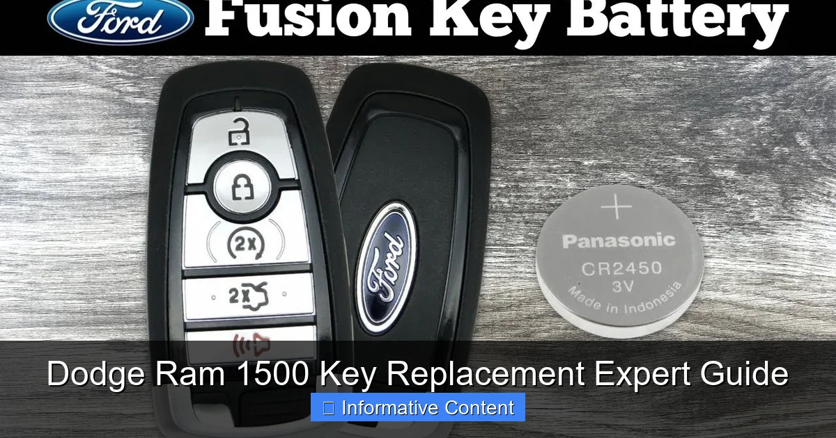 Dodge Ram 1500 Key Replacement Expert Guide