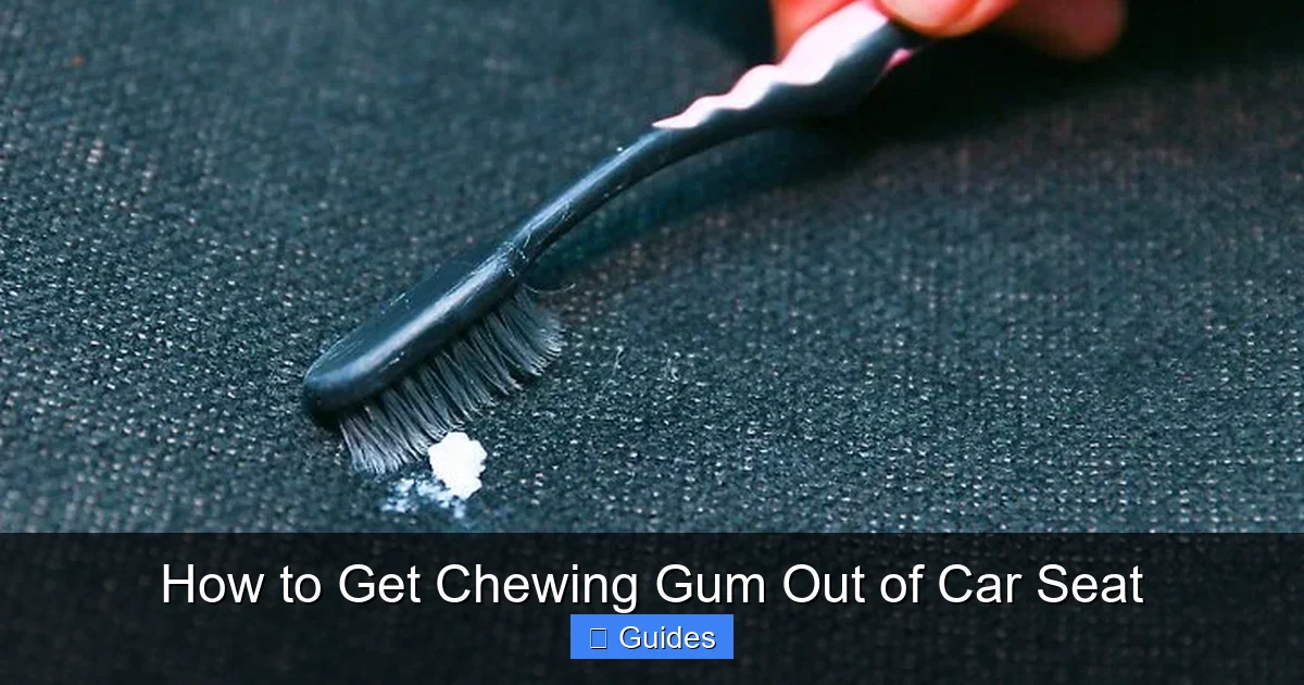 How to Get Chewing Gum Out of Car Seat