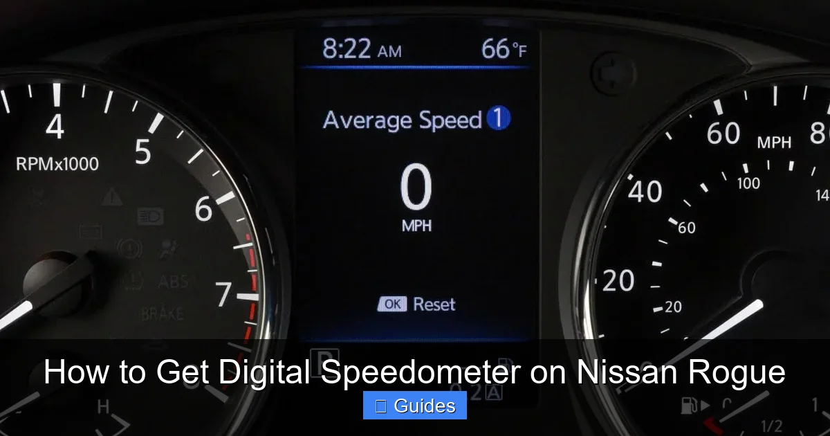 How to Get Digital Speedometer on Nissan Rogue