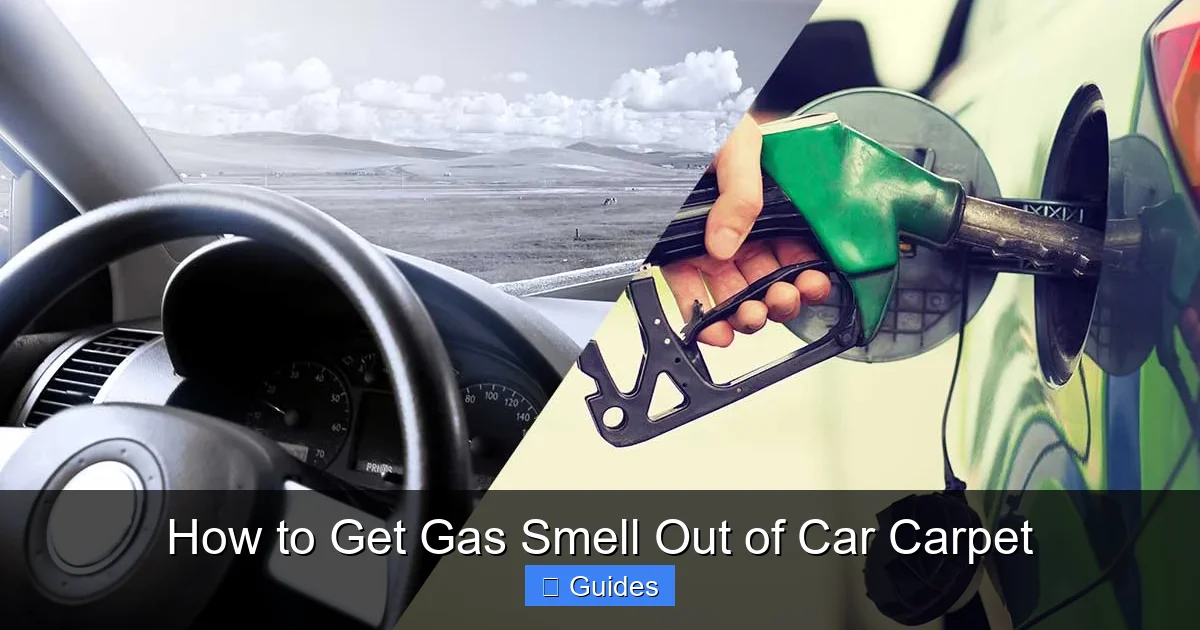 How to Get Gas Smell Out of Car Carpet